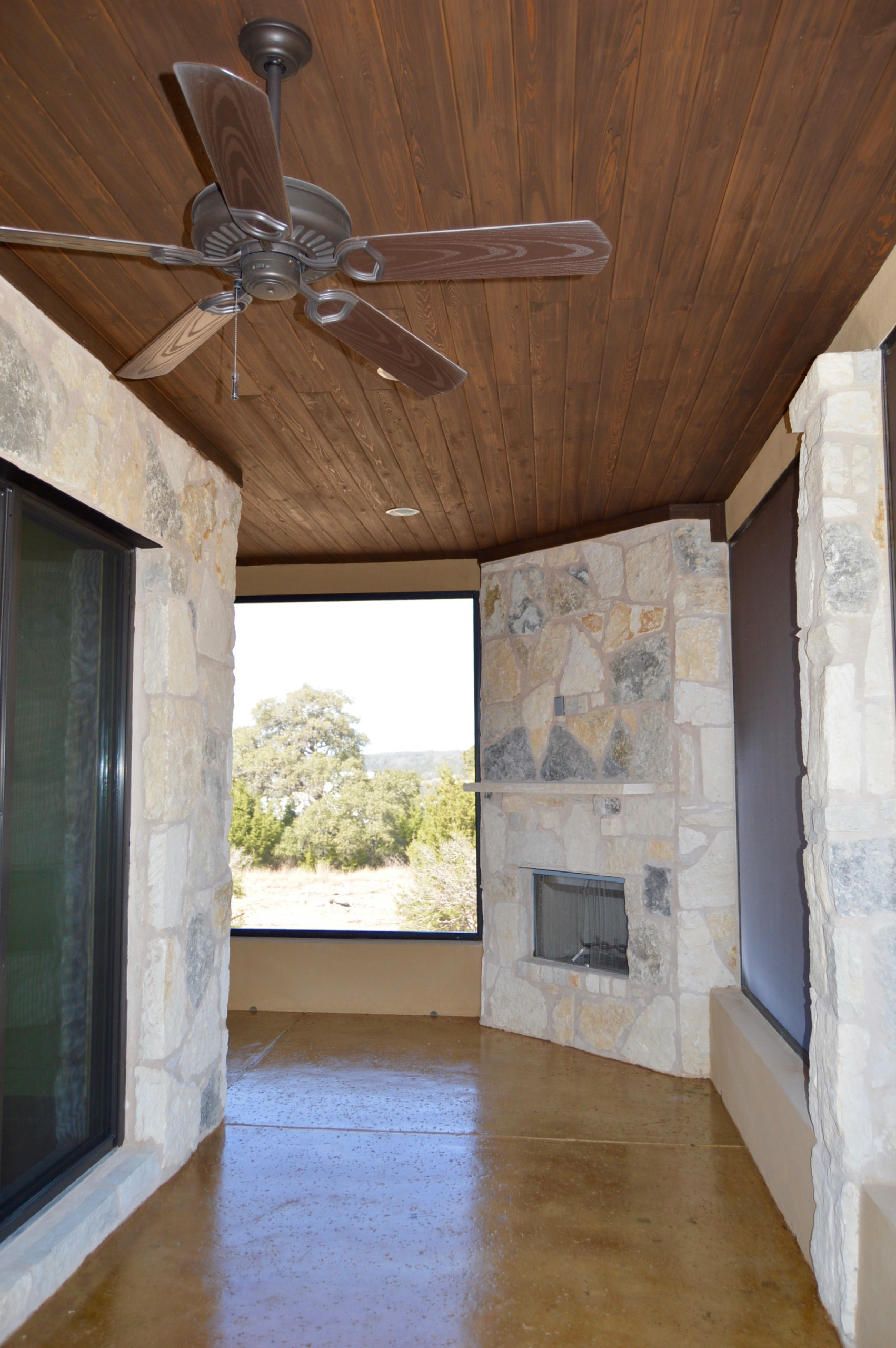 Expansive screened-in patio