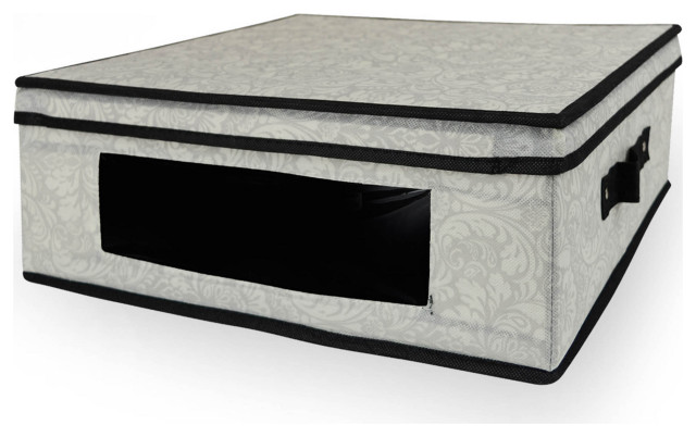 DII Closet Storage Cube Damask, 13.5Lx15.5Wx5.5H
