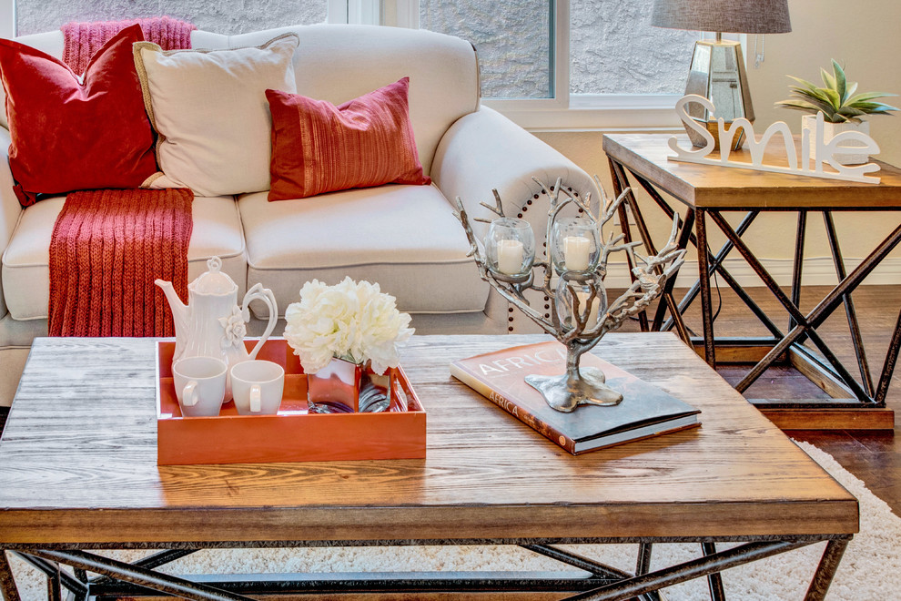 Example of a transitional home design design in Orange County