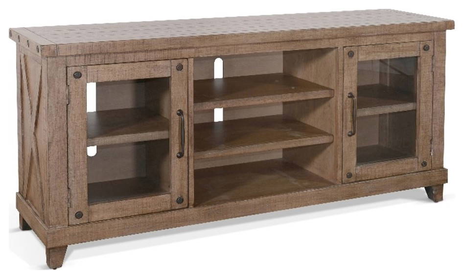 Sunny Designs Vivian 64" Modern Mahogany Media Console Desert Rock