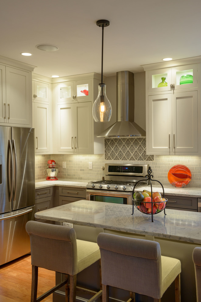 Transitional kitchen photo in Boston