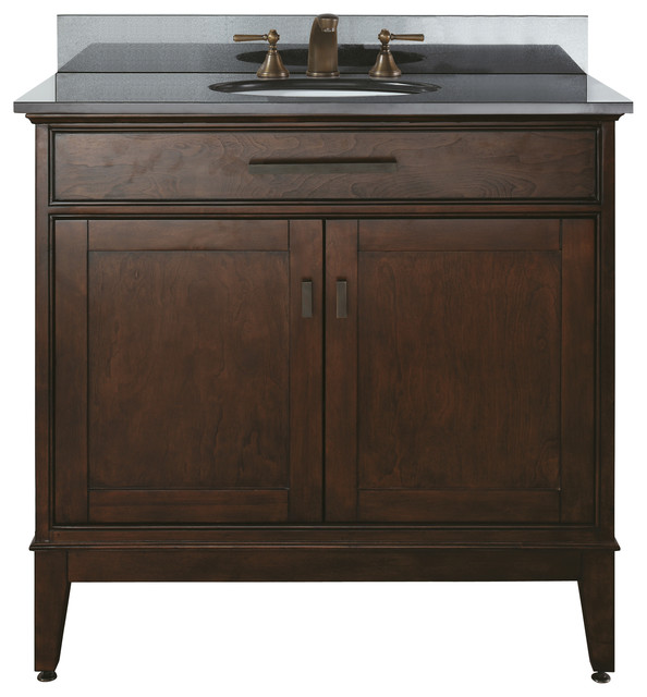 Avanity Madison 37" Vanity in Tobacco finish Transitional Bathroom
