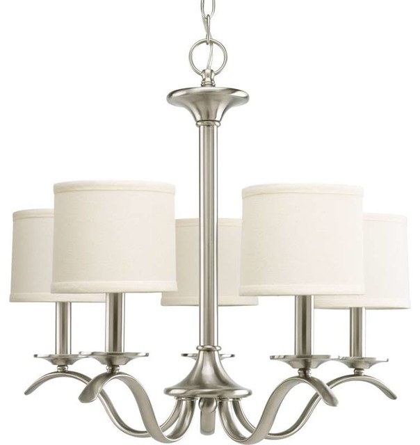 progress lighting p4635 09 inspire 5 light chandelier in brushed