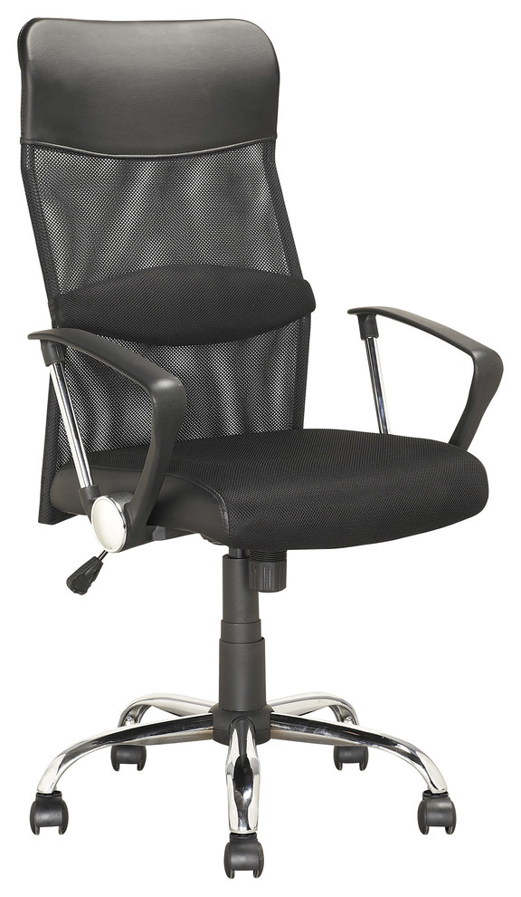 CorLiving Workspace Executive Office Chair, Black Leatherette and Mesh