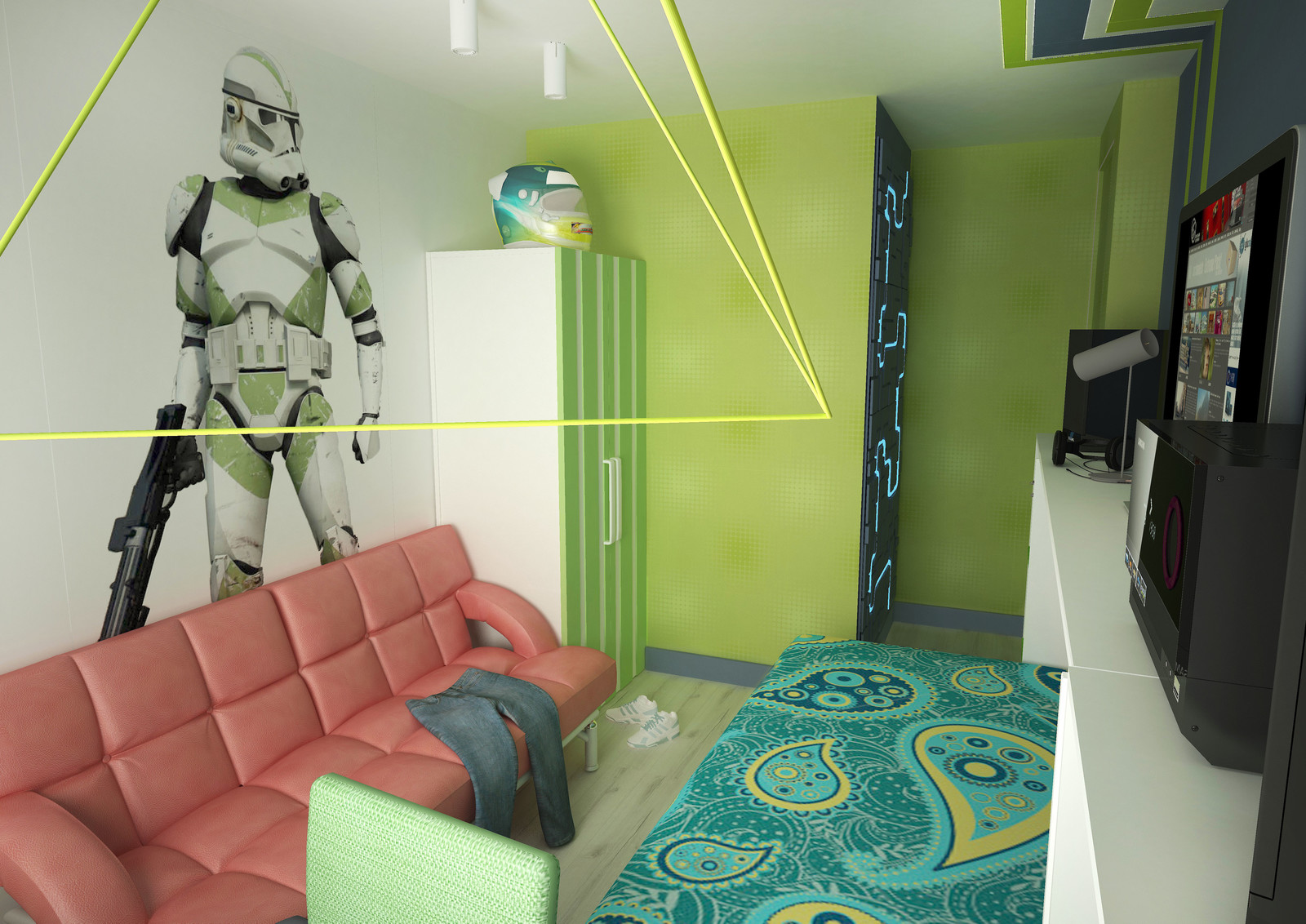 Современная функциональная квартира для семьи с тремя детьми