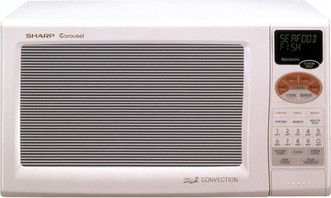 R820BW Grill 2 Convection Countertop Microwave in White