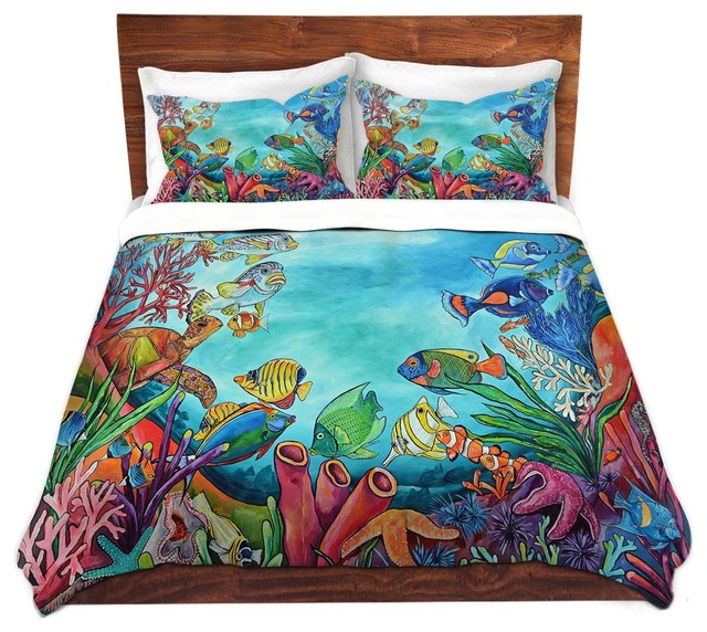 Coral Reef Twill Duvet Cover Twin Duvet 68x88