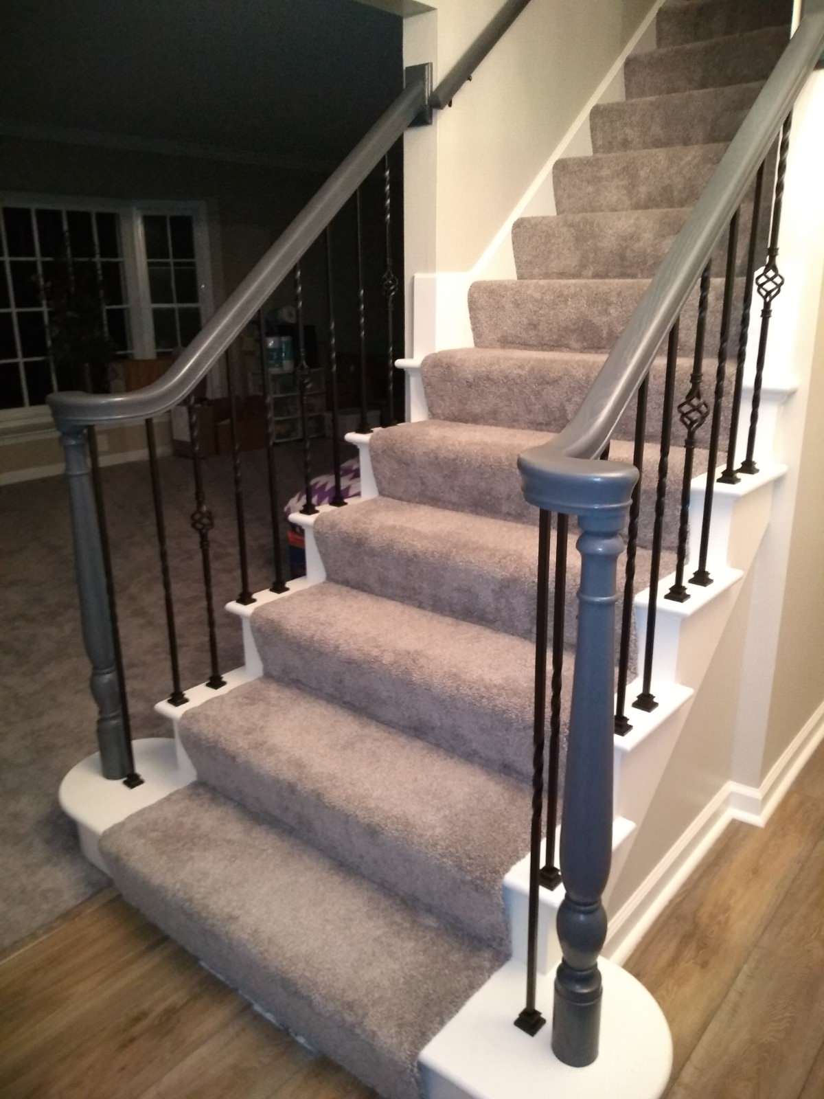 Modernized stairs - contemporary gray