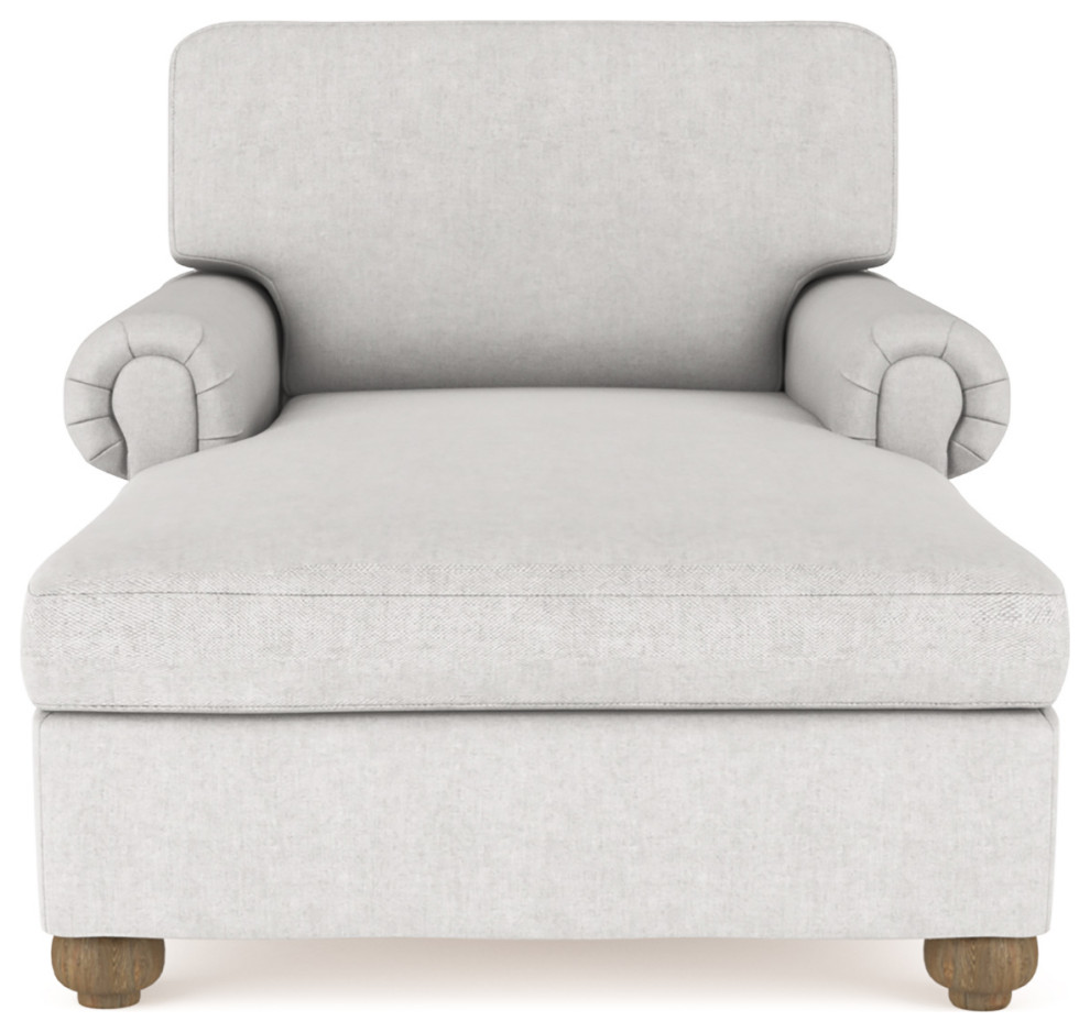 Leroy Plush Velvet Chaise - Traditional - Indoor Chaise Lounge Chairs - by Tandem Arbor | Houzz