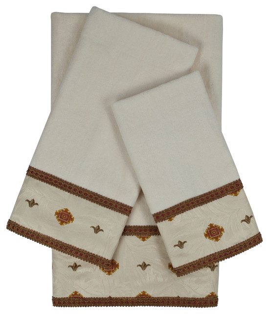 decorative embellished bath towels