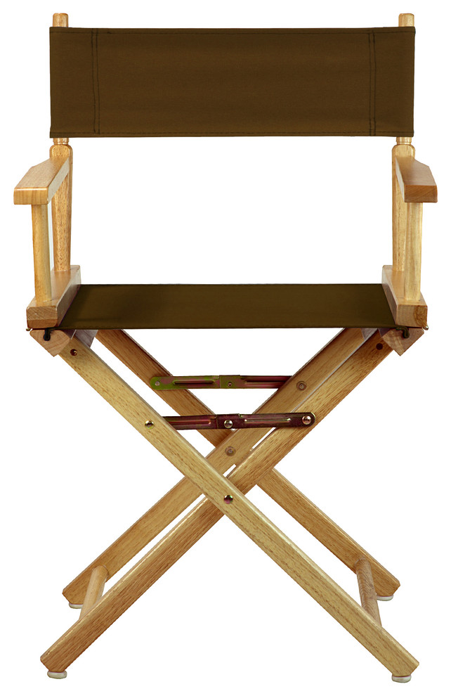 18" Director's Chair Natural Frame, Brown Canvas