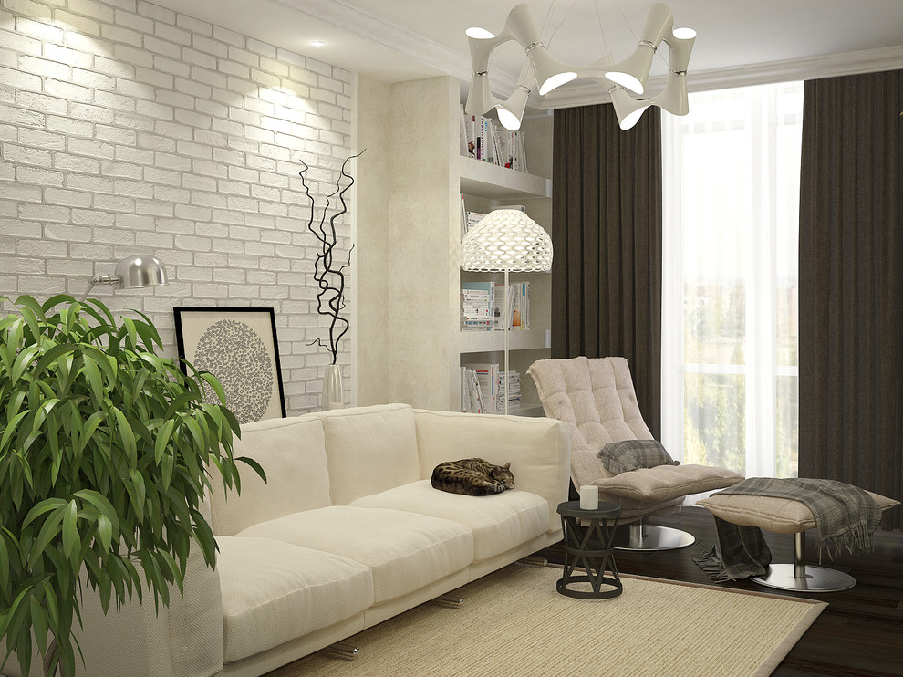 Небольшая гостиная с элементами Эко-стиля