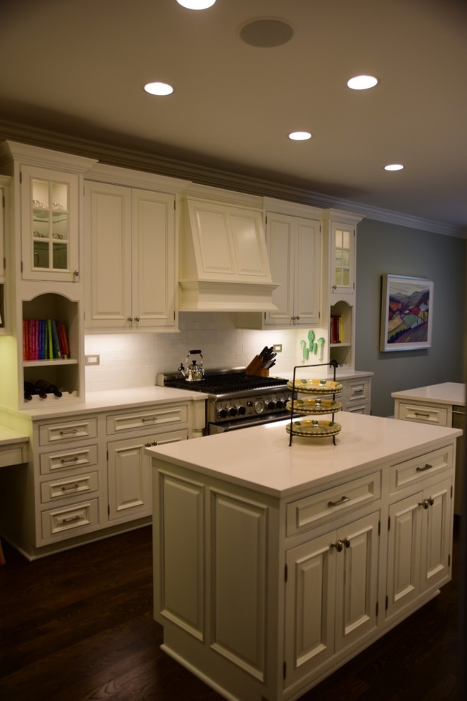 Example of a transitional kitchen design in Chicago