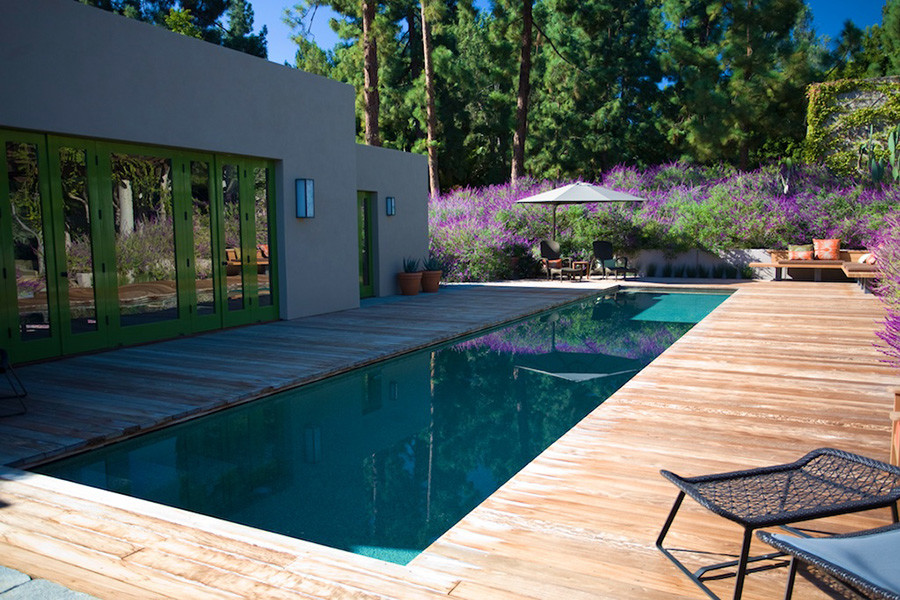 Inspiration for a transitional pool in San Diego.