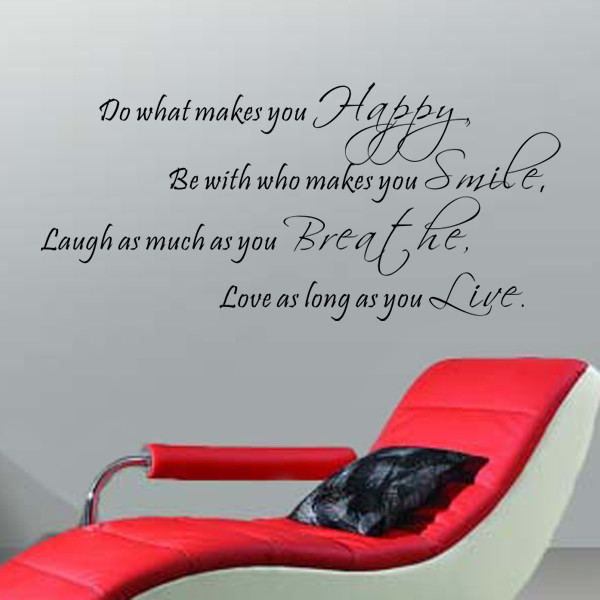 Do What Makes You Happy, Wall Decal, Black
