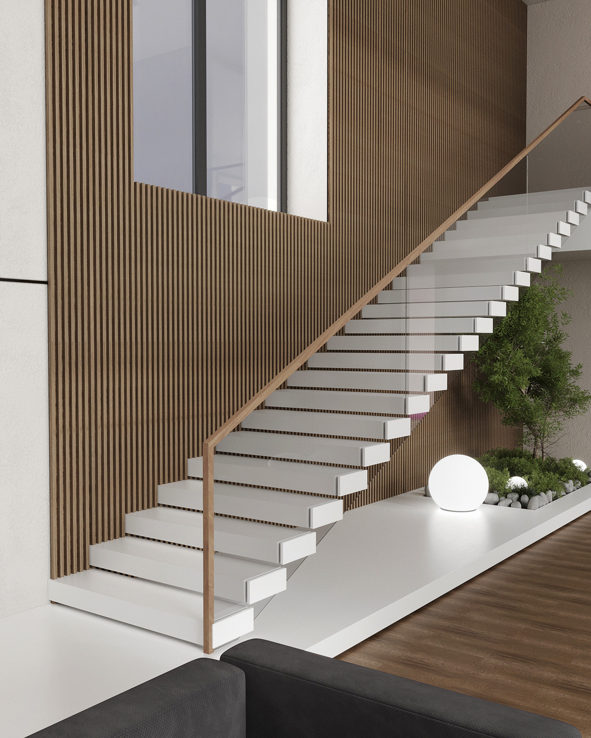 Дом ДНТ "Удача". Парящая лестница