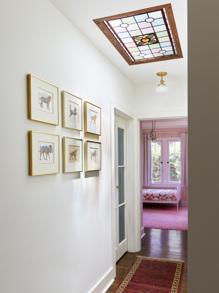 Design ideas for an eclectic hallway in Los Angeles.