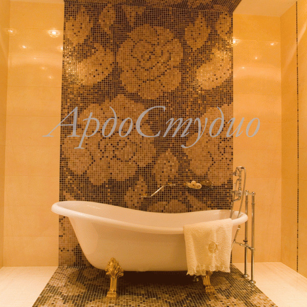 Художественная сборка панно из мозаики