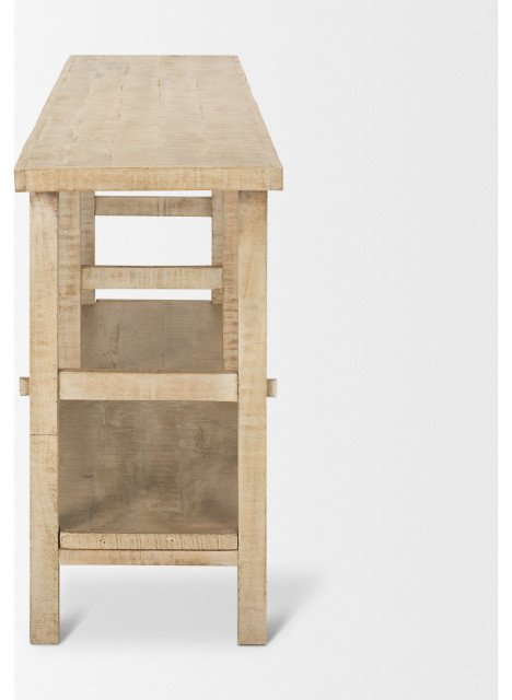 Rosie Large Blonde Wood Console Table - Farmhouse - Console Tables - by ...
