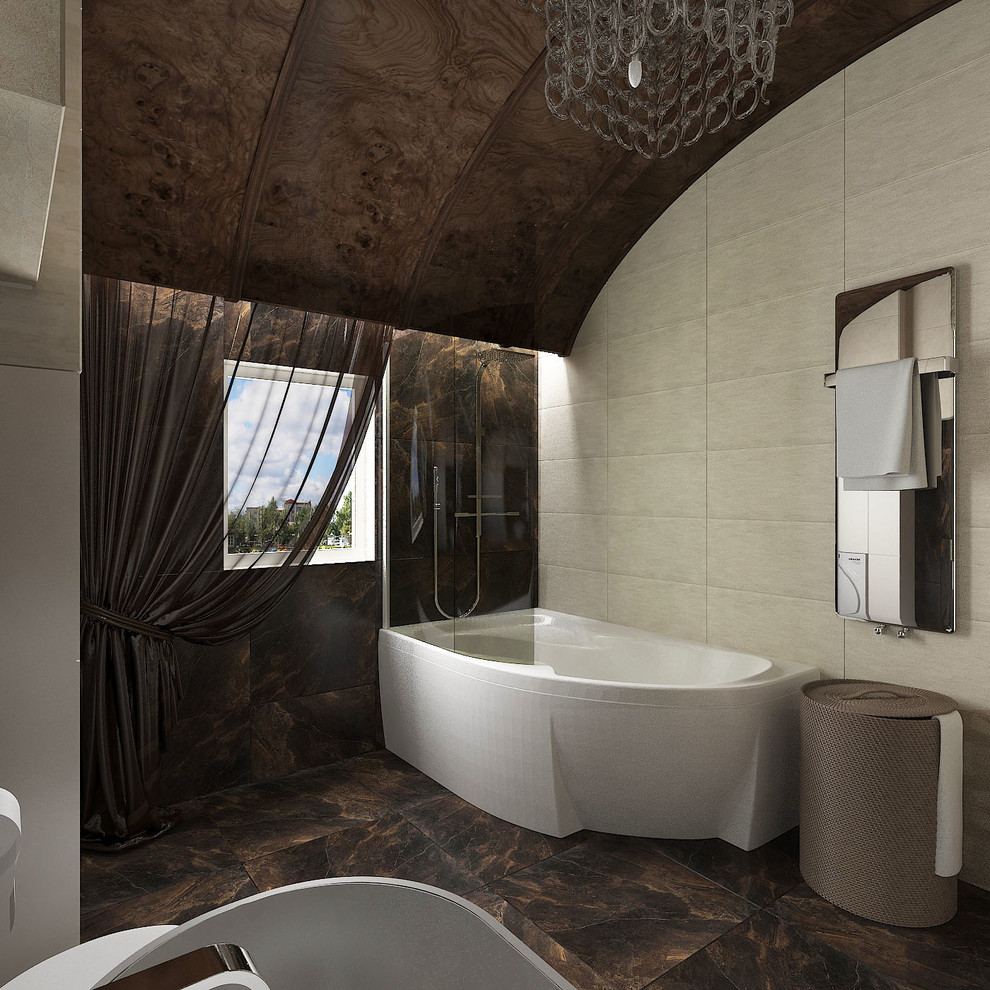 Ванная на мансардном этаже