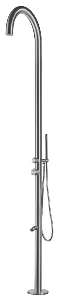 Juno 316 Stainless Steel Outdoor Shower, Brushed