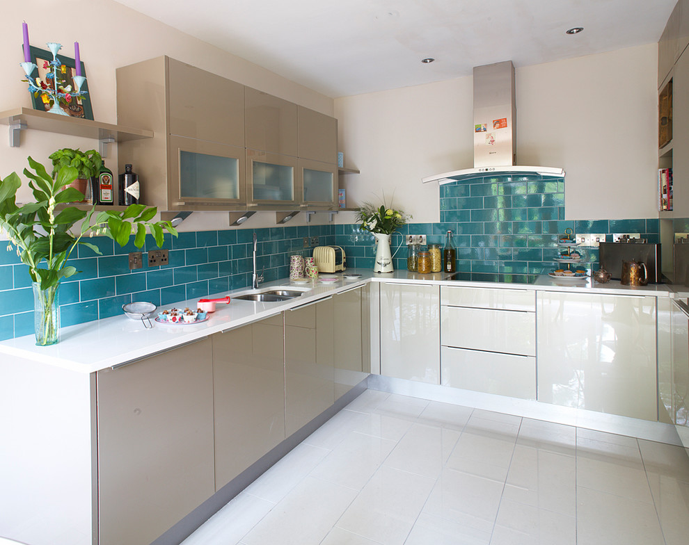 This is an example of an eclectic kitchen in Dublin.