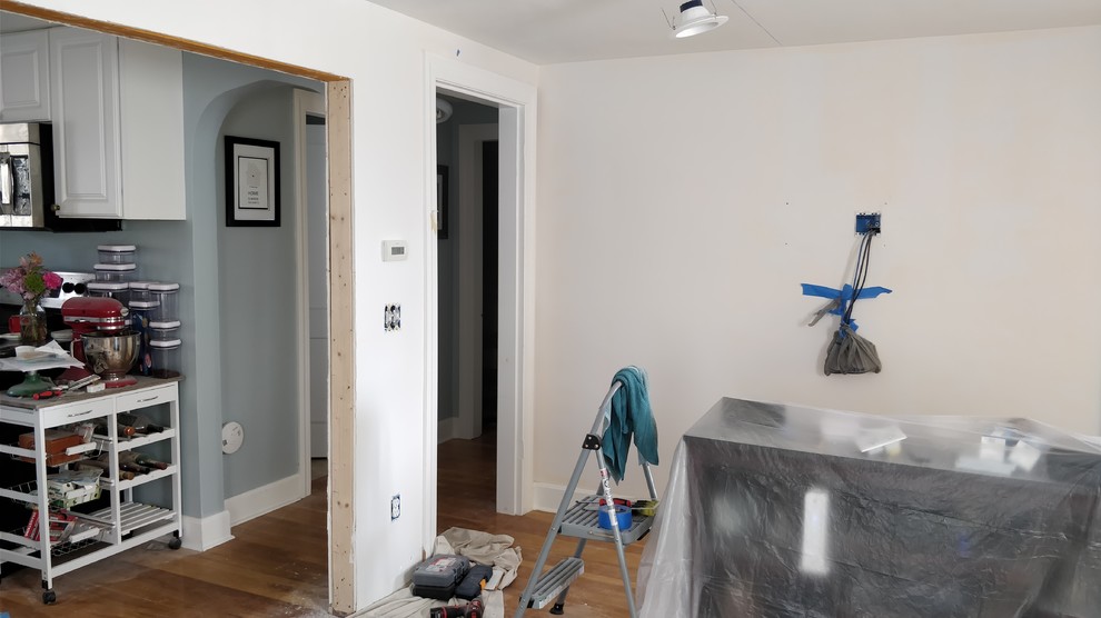 Closing off interior doorway/cased opening