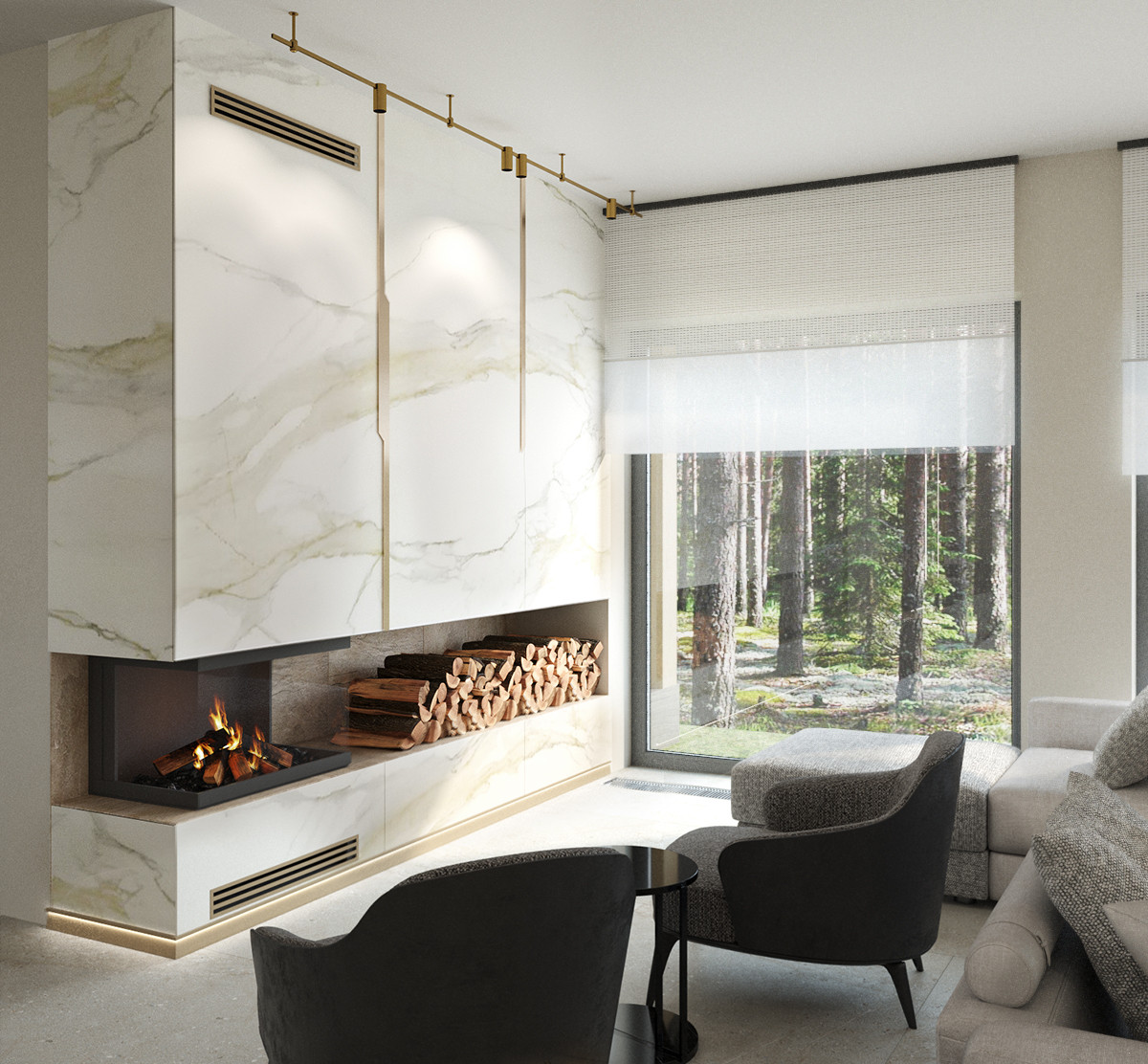 Дом в соснах