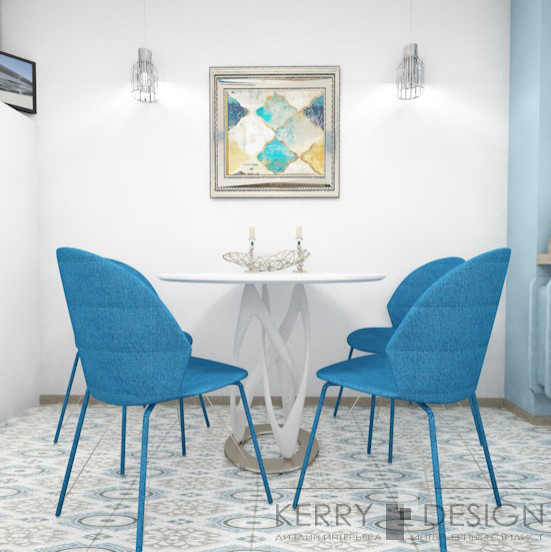 Кухня в  стиле прованс 9 кв м