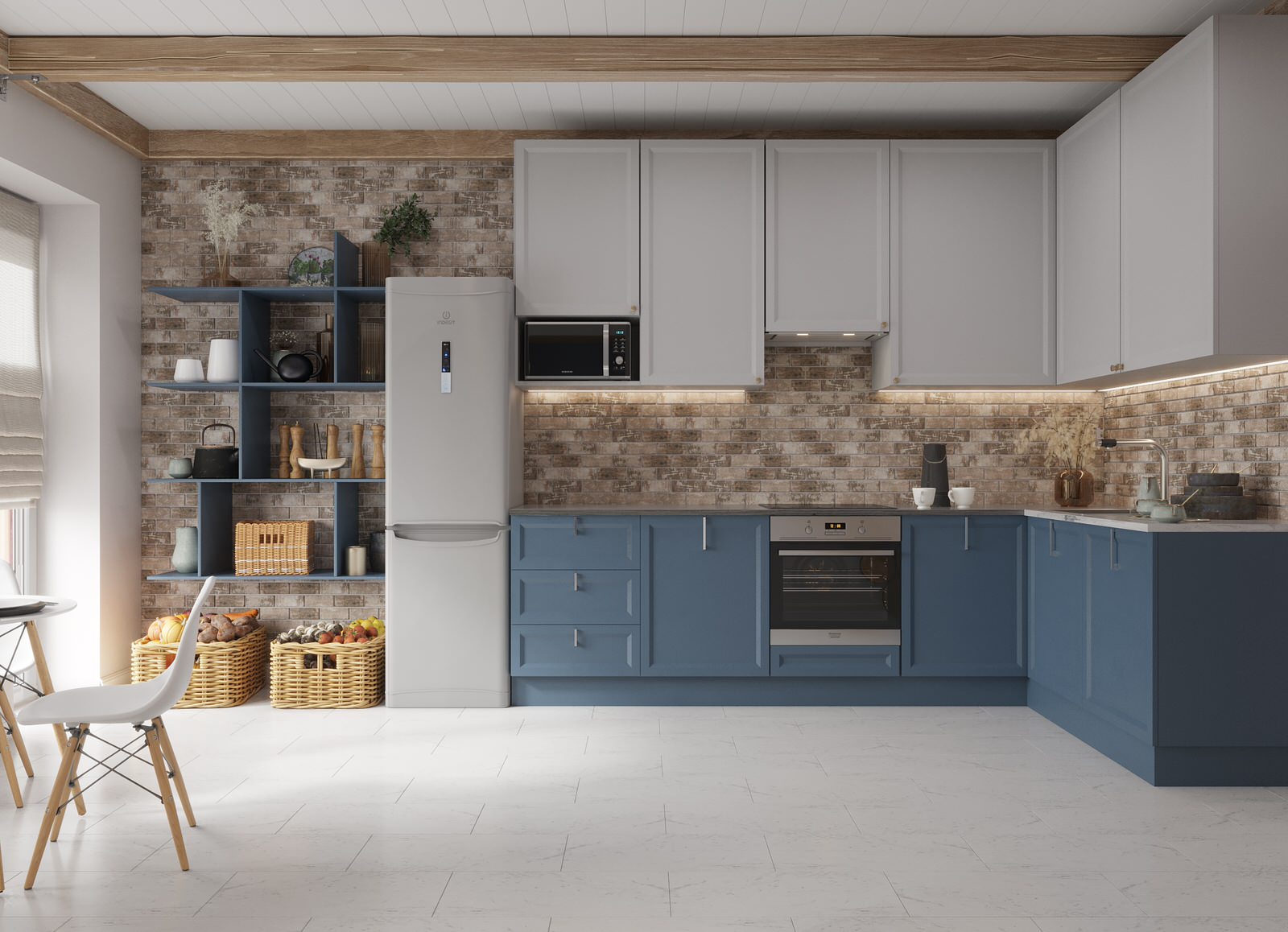 Кухня-гостиная в дачном доме