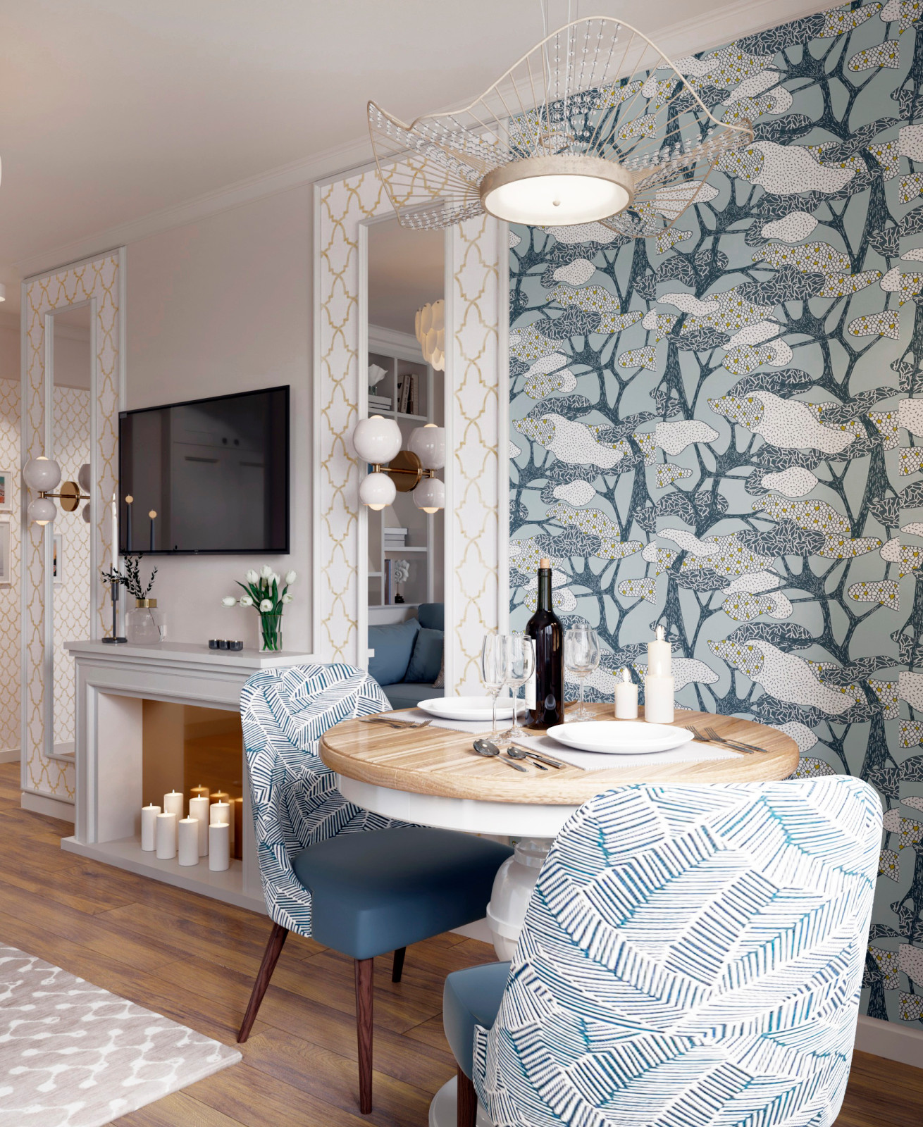 Квартира для молодой мамы и дочки 54 кв.м.