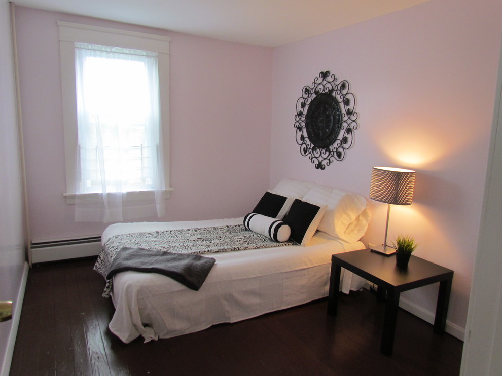 Photo of a transitional bedroom in Providence.