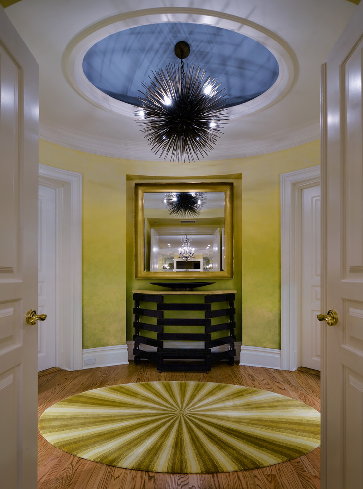 This is an example of an eclectic hallway in New York.