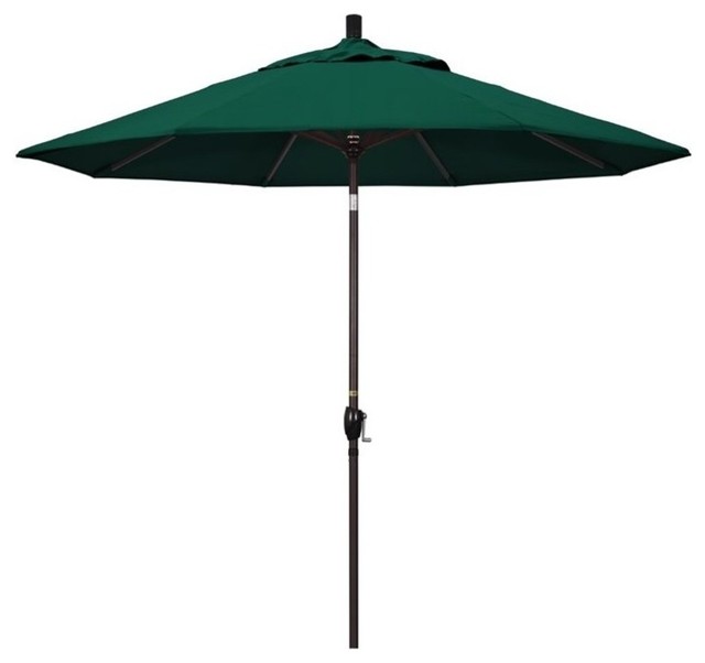 Pemberly Row 9' Patio Umbrella in Forest Green Contemporary Outdoor