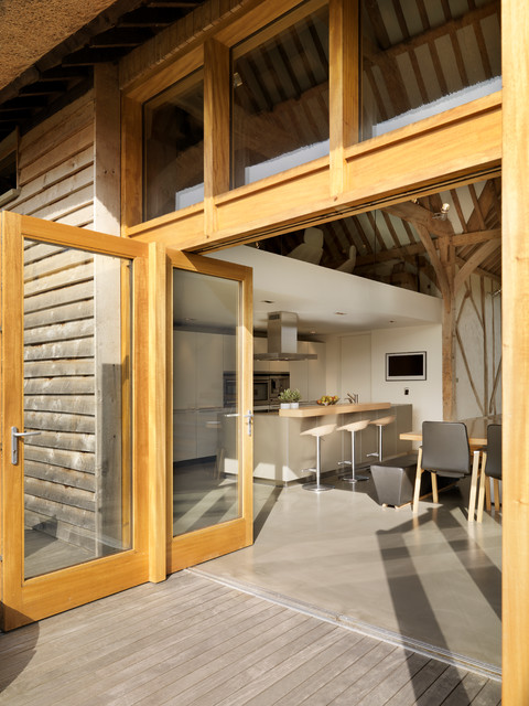 Eco barn conversion contemporary-deck