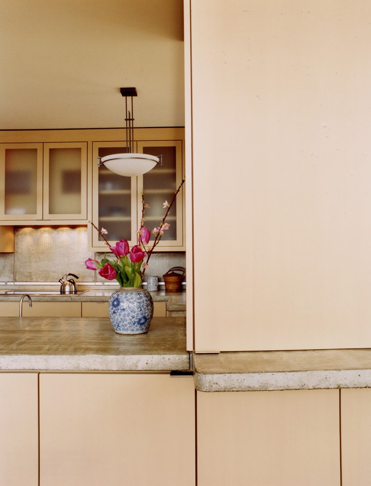 Photo of a beach style kitchen in Portland Maine.