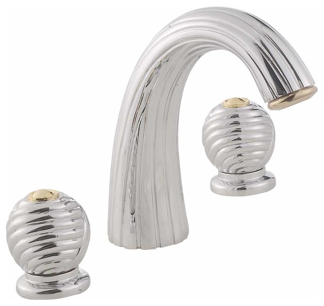 The Renovator's Supply Inc. Bathroom Faucet Chrome Swirl Widespread