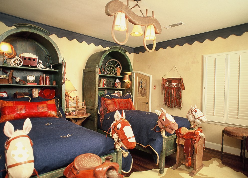 Eclectic kids' bedroom in Dallas for boys.