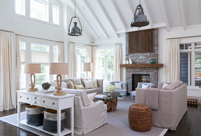 Muskoka Cottage coastal-living-room
