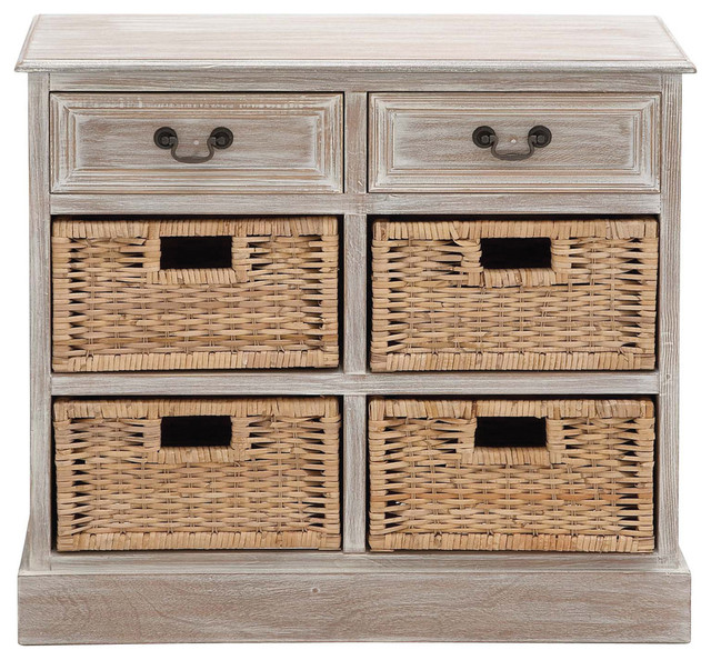 Wood 4Basket Chest Farmhouse Accent Chests And by