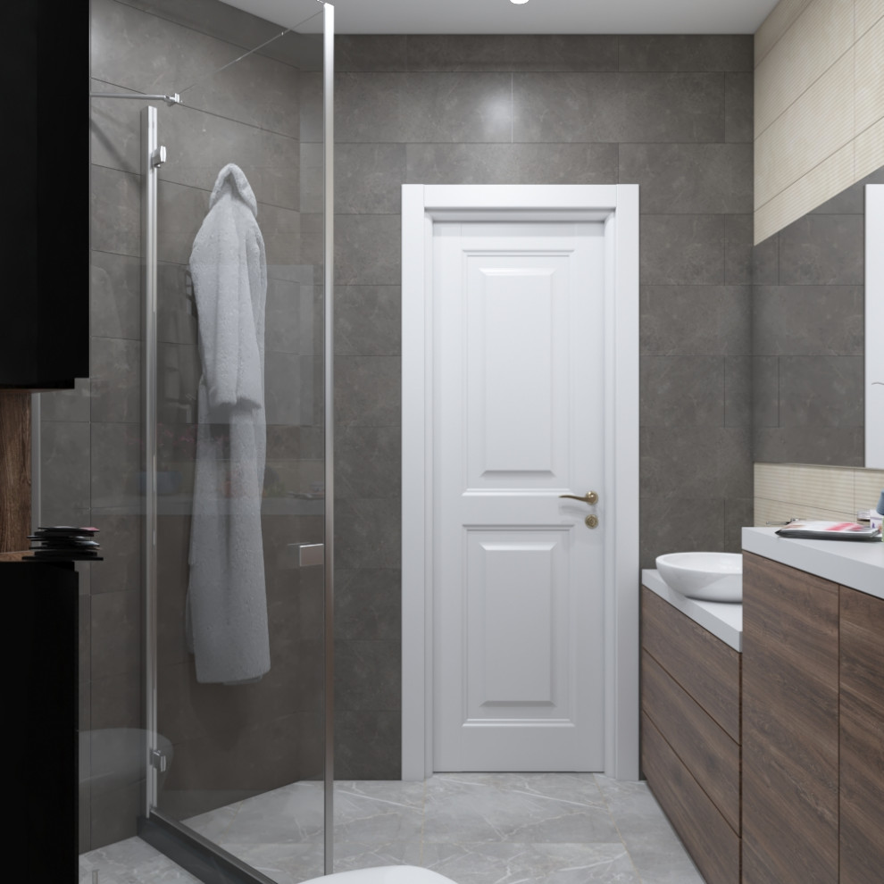 Современная студия с элементами лофта