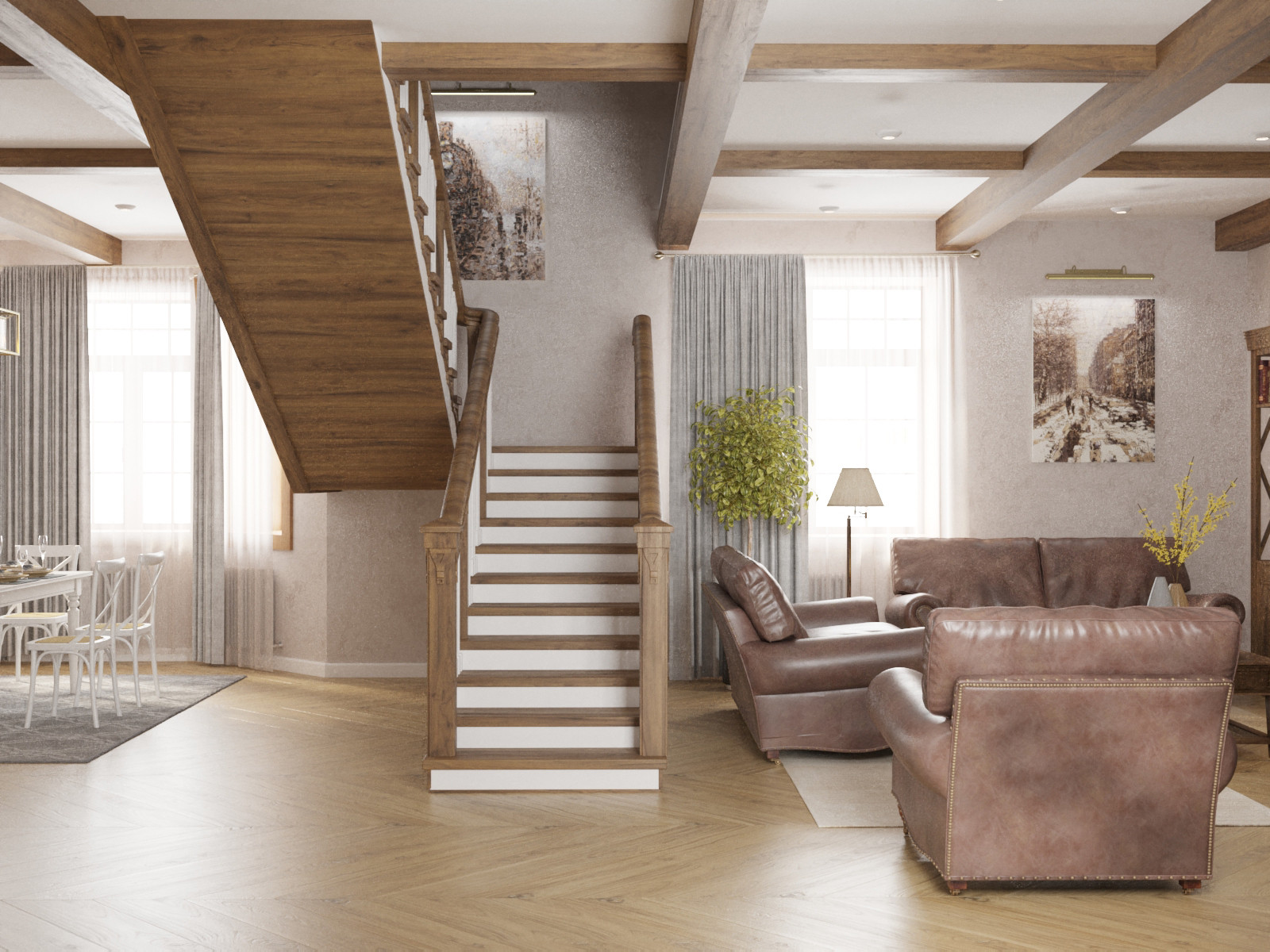 Дизайн частного дома в стиле шале