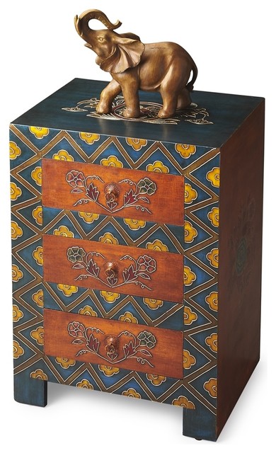 Hand Painted Accent Chest, Artifacts