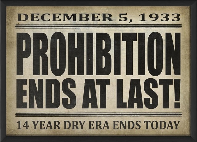 Prohibition Ends At Last Large Framed Poster Contemporary Prints 