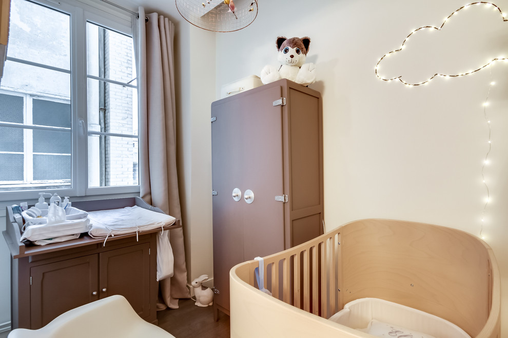 Design ideas for a transitional nursery in Paris.