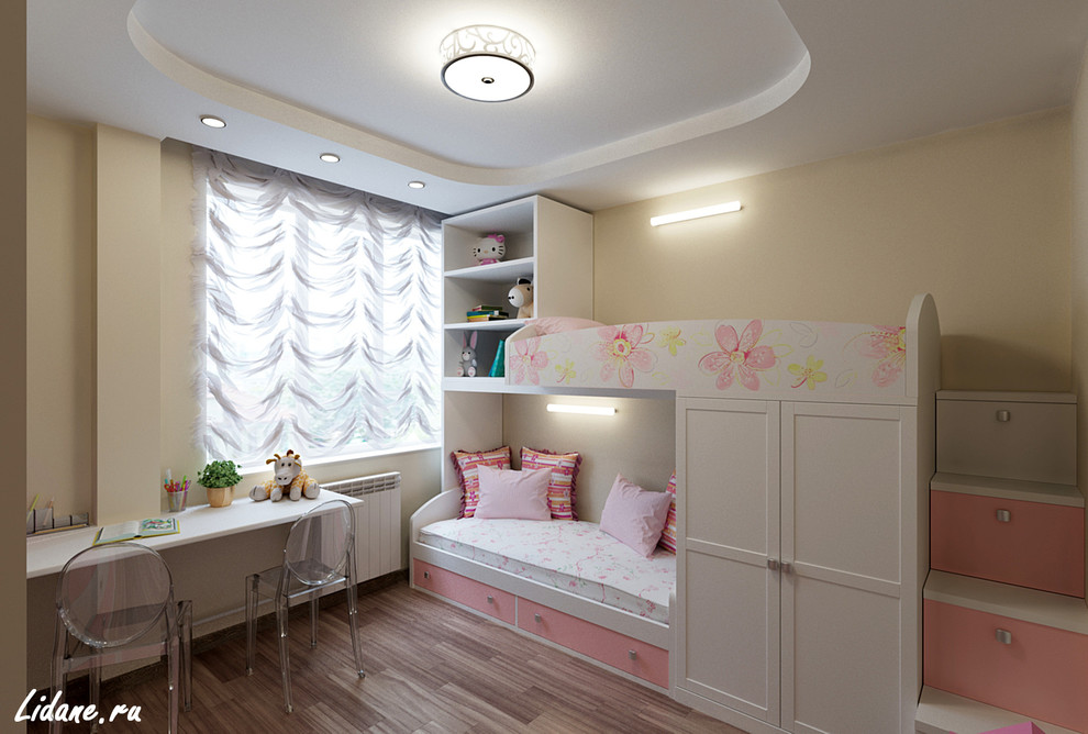 Детская комната для двух сестер. г. Москва.