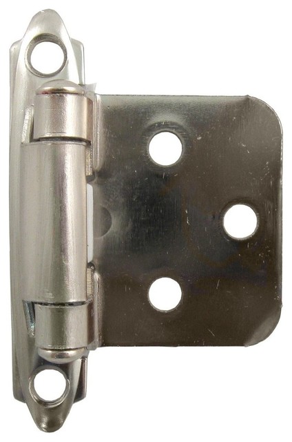 Self Closing Flush Cabinet Hinge Satin Nickel Traditional
