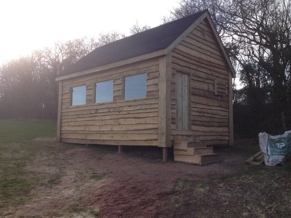 Inspiration for a rustic shed remodel in Devon
