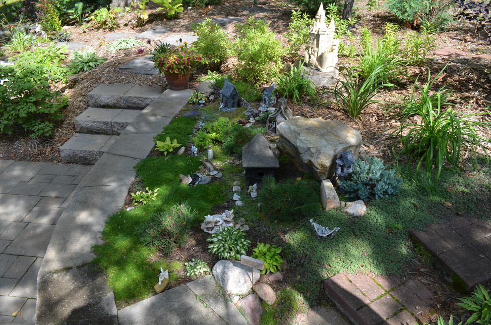 Waterfall with fairy garden Landscape Minneapolis by Landsburg