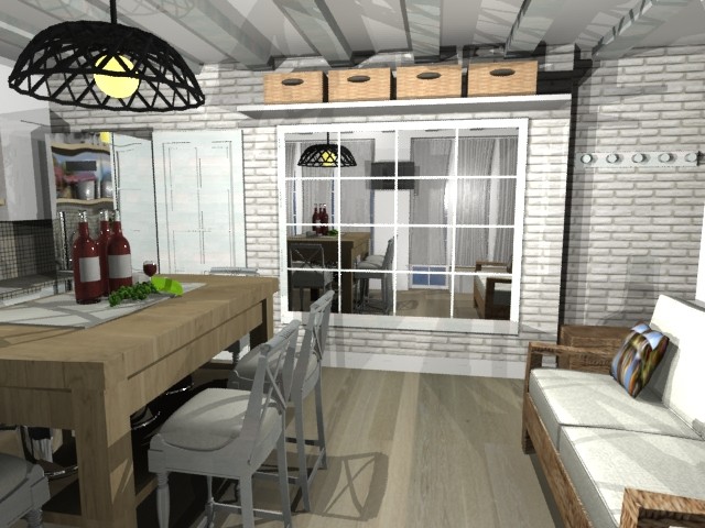 гостиное пространство в бане 6/6м